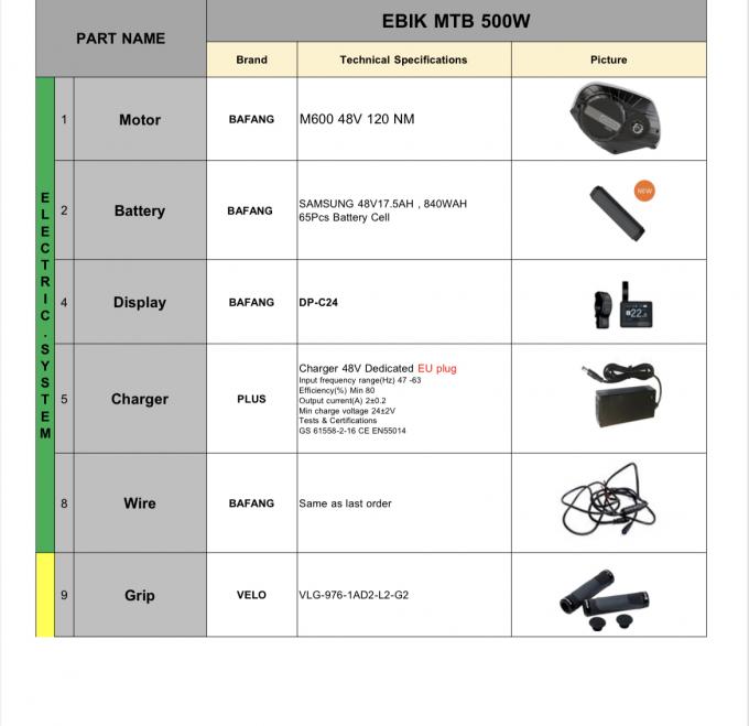 دراجات جبلية كهربائية 28 "29" 27.5 بوصة 27.5 "Xl 48v 500w طويلة المدى الهجينة طويلة المدى 0