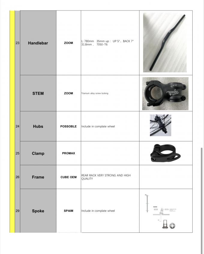 دراجات جبلية كهربائية 28 "29" 27.5 بوصة 27.5 "Xl 48v 500w طويلة المدى الهجينة طويلة المدى 3